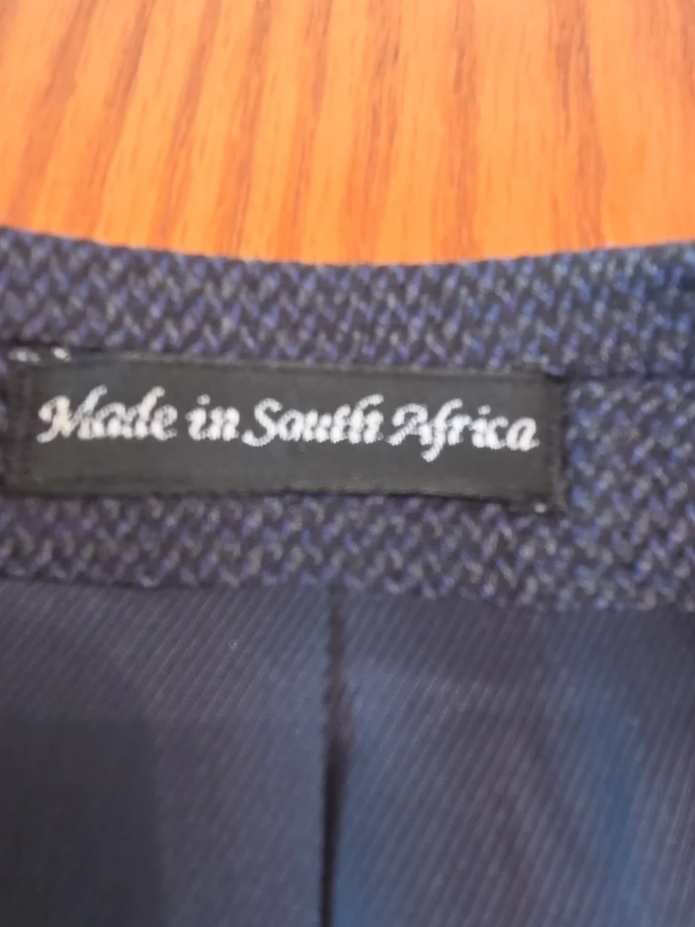Men's FENZIA Dark Navy Wool Textured Blazer